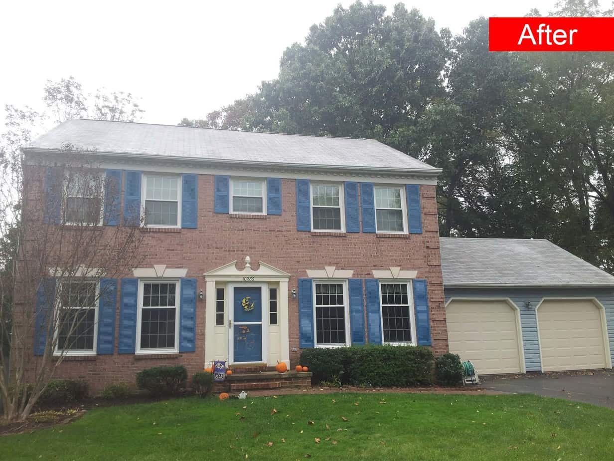Portfolio Before and After Photo Gallery 35 roof cleaning Columbia MD