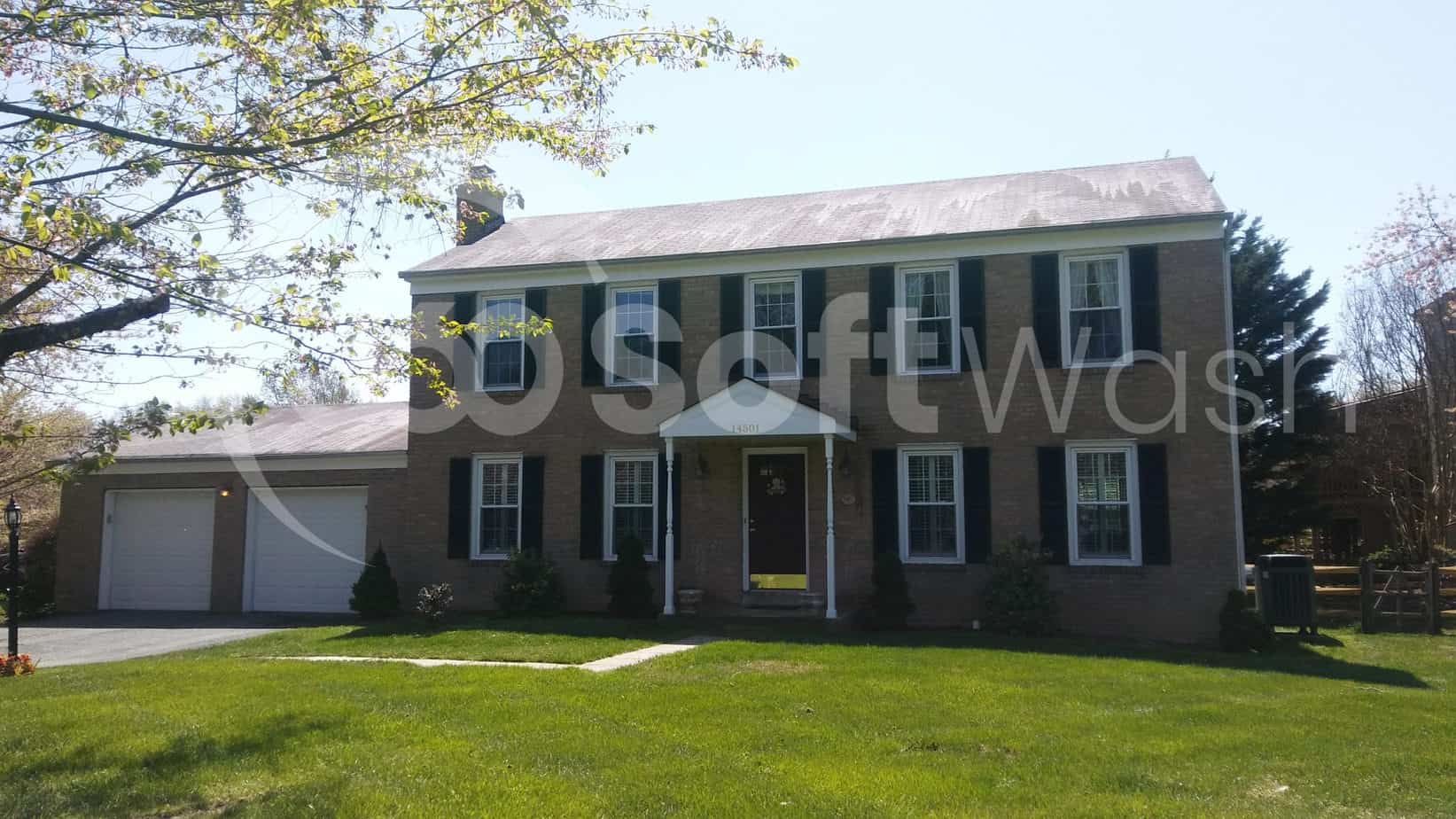 Portfolio Before and After Photo Gallery 33 roof washing Columbia MD