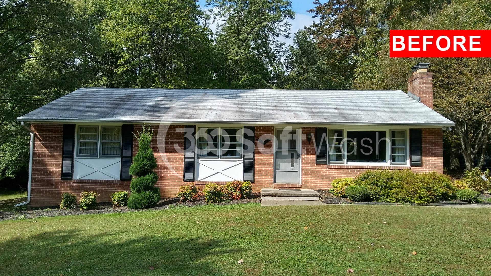 Portfolio Before and After Photo Gallery 12 Roof Washing Bel Air MD