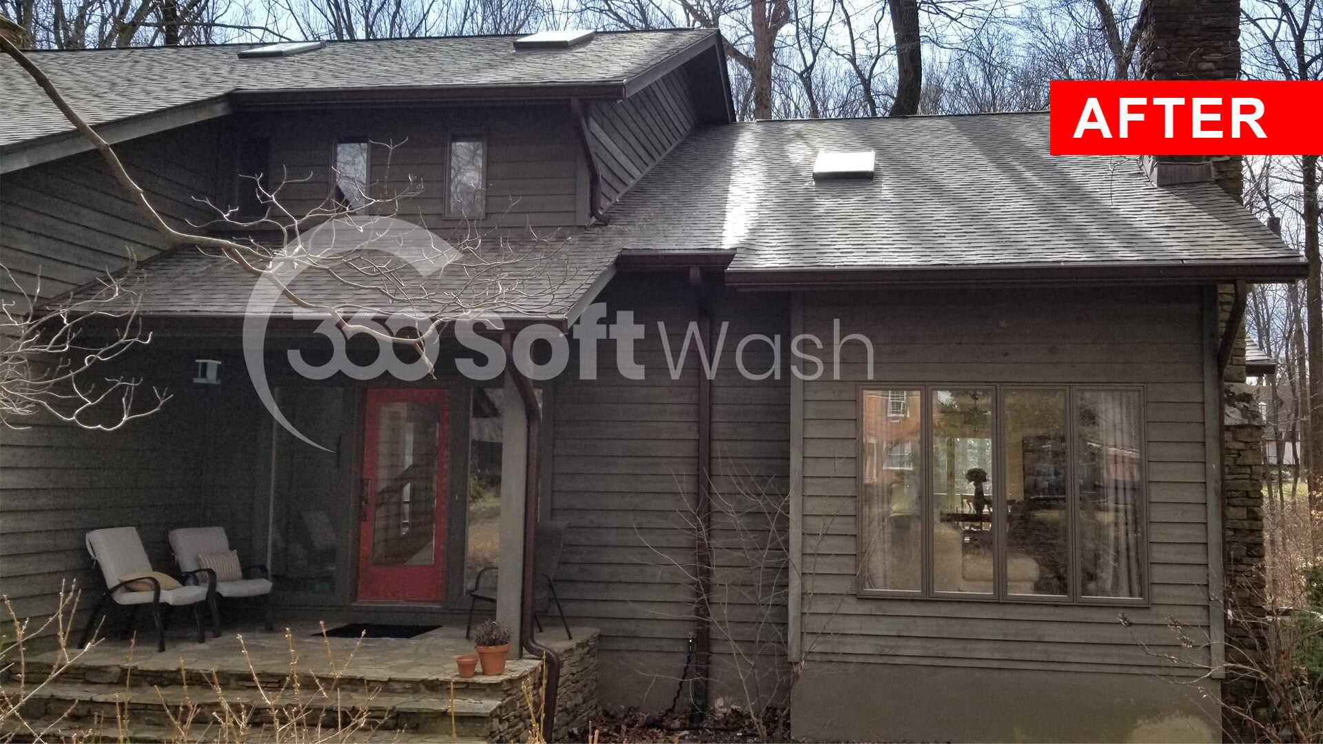 Portfolio Before and After Photo Gallery 7 Roof Pressure Washing Ellicott City MD